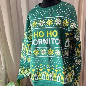 Men’s Festive Hornitos Green and Yellow Sweater